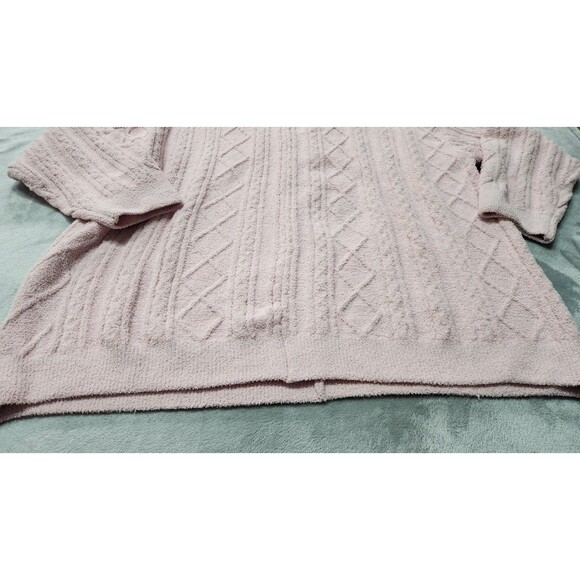 NWT SKIMS L/XL Cherry Blossom Cozy Cable Knit Oversized Crewneck Pullover - Picture 4 of 7